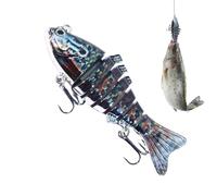 Swimming Lures - Walleye Made Baits - Multi Segment Fish Bait with Hook | 10cm Realistic Catfish Acts for Water and Saltwater