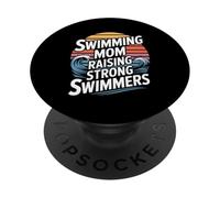 Swimming Mom Raising Strong Swimmers Swim Team Pride PopSockets Adhesive PopGrip
