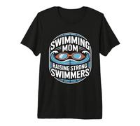 Swimming Mom Raising Strong Swimmers Swim Team Pride Premium T-Shirt