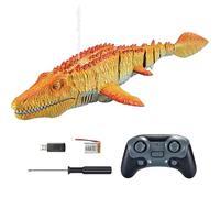 Swimming Mosasaurus Toy - Remote Control Water Dinosaur, Interactive Pool Play, Light Spray Feature | For Kids Swimming Pool Bath Time Fun Educational Marine Animal Simulation Toy