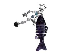 Swimming Motion Fish Shape Keychain Flexible Articulating Body Realistic Fishing Theme Decoration for Backpacks Realistic Fish Keychain for Fishing Lovers, フリーサイズ