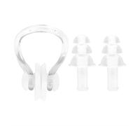 Swimming Nose Clip & Ear Plugs Set Waterproof Silicone Swimming Earplugs Nose Clip Plugs Ear & Nose Protector Swimming Sets Plugs Earplugs Ear Nose For Swimming Diving Snorkeling Water Sports Beach(Wh