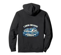 Swimming not Drowning Ironic Hobby Swimmer Pullover Hoodie