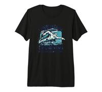 Swimming not Drowning Ironic Swimmer Quote Premium T-Shirt
