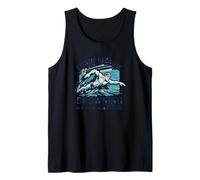 Swimming not Drowning Ironic Swimmer Quote Tank Top
