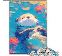 Swimming Otter Adult Jigsaws 1000 Piece, for And 14 Years And over Brainteaser Family Games Christmas Birthday Gifts (size 50x75cm)