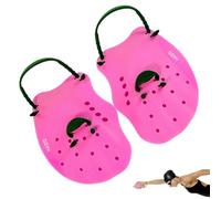 Swimming Paddle for Children, Adjustable Silicone Swimming Gloves with Webs, Portable Swimming Equipment for Adults with Drainage Holes, Reusable Swimming Aids for Training and