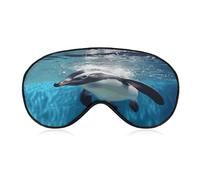 Swimming Penguin Sleep Mask,Adjustable Strap Sleeping Mask, Complete Light Blocking Sleep Shade Cover,Soft Breathable Comfortable Blindfold for Women and Men