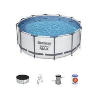 Swimming Pool 12ft x 48” Steel Pro™ Frame Set - Pump Ladder Cover Bestway
