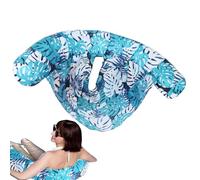 Swimming Pool Air Mattresses, Inflatable Pool Lounger, Air Cushion with Backrest, Swimming Island with Lying as Air Mattress for Summer Outdoor Activities, Lakes, Rivers, Swimming Pool