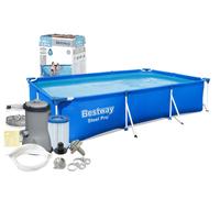 SWIMMING POOL BESTWAY 300cm x 201cm x 66cm Above Ground Rectangle Pool + PUMP