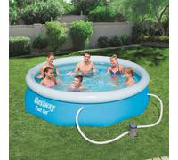 Swimming Pool Bestway Inflatable 10ft With Filter Pump BUNDLE Paddling Pool NEW