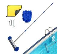Swimming Pool Brush with Removable Telescopic Handle - Cleaning Brush for Swimming Pool with Removable Handle, for Wall, Corner, Floor, Floor, Spa, Patio, Bathroom, Kitchen, Gym, Outdoor Use