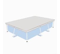 Swimming Pool Cover Rectangular Outdoor Garden Waterproof Dust Protection Silver Heat Retention Pool Cover With UV Protection 210D Oxford Fabric(400 * 211cm)