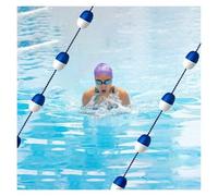 Swimming Pool Divider Rope, Blue And White Buoy Line, Divider For Shallow Water Areas, Easy-to-Identify Nylon Braided Rope(14.7m Long/48Foot)