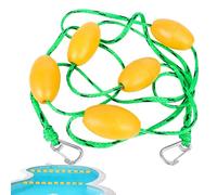 Swimming Pool Divider Rope with Floats, 5 m Pool Rope with Floats for Sharing the Pool, Floating Track Line with Stainless Steel Hooks, Buoys for Depth Separation for Women and Men