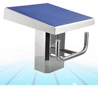 Swimming Pool Diving Platform, Stainless Steel Non-Slip Diving Boards, Heavy Duty Pools Training Competition Inclined Countertop Diving Platform, Load 600LBs, Inclined at 15° Standard