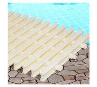 Swimming Pool Drain Grate Cover, 7.9in Plastic Gutter Grating, Splice Sink & Road Drainage Filter, 4pcs Saunas & Baths Drain Guard - White