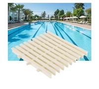 Swimming Pool Drainage Overflow Grate,Overflow Drain Grate, Swimming Pool Grates, Spliceable Sewer Grating, Removable Anti-Skid Deck Grate Drainage Cover(Width30cm-1PCS), Beige, 66882
