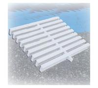 Swimming Pool Drainage Overflow Grate,Single Interface Plastic Drain Grille Floor Drain Cover,for Bathroom Decks Driveways(25x100cm/5pcs)
