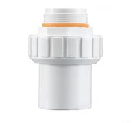 Swimming pool filter sand tank pipe straight connector with threaded unions 1 5'' 2'' PVC for water circulation systems (2 inch White)