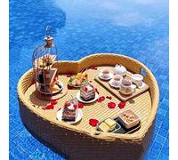 Swimming pool floating bar, Bar with Handles, Floating Tray(Yellow)