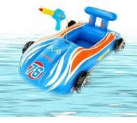Swimming Pool Floats for Car - Car Pool Float,Inflatable Race Car Pool Float, Inflatable Beach Toy,PVC Swimming Pools Water Toy With Squirte, Portable Outdoor Beach Play Ring For Boys Girls (B)