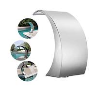 Swimming Pool Fountain, Waterfall Pool Fountain Stainless Steel Rectangular Garden Pool Fountain for In Ground Pools Outdoor Waterfalls, 15.7" x 7.87"
