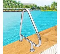 Swimming Pool Hand Rail For Inground Pool, Stainless Steel Deck Mounted Handrails, Support Up To 250lb, With A Full Set Of Accessories And Blue Nylon Grip Cover, 3 Different Thicknesses,1.0MM,C