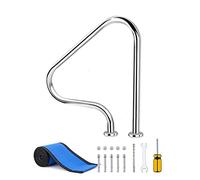Swimming Pool Handrail - Easy Mount Grab Rail with Self-Tapping Screws, Durable and Safe Design for Garden and Backyard Pools