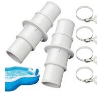 Swimming Pool Hose Adapter - Pump Connection Coupler | 2 Pieces Secure Leak-Free Filter System Fittings for Home Spa Resort Garden Park Patio Outdoor Water Recreation Equipment