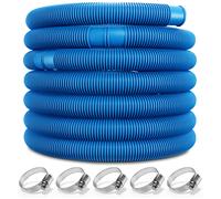 MONZANA® 10m Swimming Pool Hose 38mm Diameter | 32ft Trimmable Chlorine and UV-Resistant Pipe | Suitable for Pool Heater Hot Tub Water Pump Drain | Blue