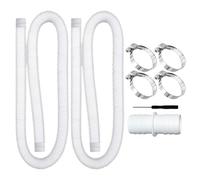 Swimming Pool Hose - Flexible 39 Inches, Heavy Duty Replacement with Four Clamps, Spa Connection, Manual Cleaning, Water Circulation, Maintenance