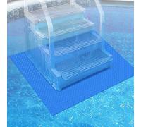 Swimming Pool Ladder Step Mat - 35.4 * 35.4in Large Non-Slip Texture Pad for In-ground or Above Ground Pools, 2.5mm Thickness Vinyl Stairs Stability Cushion Protector