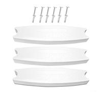 Swimming Pool Ladder Steps Replacement, Anti-Slip Polka Dot Treads for 1.9 Inch Diameter Ladders, Heavy-Duty ABS Plastic Pedals with Bolts, White, 3-Pack Set for Above Ground and In-Ground Pools