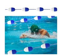Swimming Pool Lane Rope, Durable Nylon Pool Safety Float Line with Hooks, 62ft Lane Divider for Deep and Shallow Ends