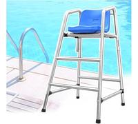 Swimming Pool Lifeguard Chair for Water Park, Safety Lifeguard Ladder Delux Life Guard Chairs with Seat/Hook/Sunshade Hole, 304 Stainless Steel Rustproof Swimming Life-s(Size:H-120CM/47.2INCN/3.9FT)