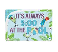Swimming Pool Metal Sign It s Always 5 00 At The Outdoor Summer Decoration For Home Bathroom Wall Front Door 8x12 inch