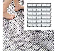 Swimming Pool Non Slip Mats Shower Mats For Elderly Splicing Anti Slip Pad Hollow Cushion Toilet Floor Mat Anti Slip Rubber Shower Mat For Bathroom Kitchen (Color : Grey, Size : 6pcs)