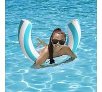 Swimming Pool Noodle Float Curved Inflatable Pool Noodle Pool Noodles inflatable Pool Noodles For Travel Jumbo Travel Swimming Pool Float Water Tropical Leaves Noodles for Adult (Blue)