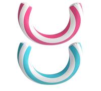 Swimming Pool Noodle Float Curved Inflatable Pool Noodle Pool Noodles inflatable Pool Noodles For Travel Jumbo Travel Swimming Pool Float Water Tropical Leaves Noodles for Adult (Blue+Pink)