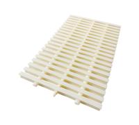 Swimming Pool Overflow Grate - 2Pcs 15X100Cm White Drain Cover for Splicable Shower & Yard Drain Solutions, Ideal for Sidewalk & Fence Drainage (Optional 25X100Cm/5Pcs)