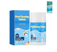 Swimming Pool Purifier, Pool Cleaning Tablets for Crystal Clear Water, 100g/3.53oz Crystal Clear Water Treatment, Waters Clarifier for Swimming Pools (Blue 1pcs)
