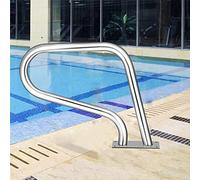 Swimming Pool Railing, Vintage Wrought Iron Stair Railing for Outdoor Steps, Matte Black Non-Slip Swimming Pool Railing, Durable Safety Railing for Stairs and Swimming Pools