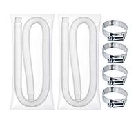 Swimming Pool Replacement Hose Swimming Pool Hose 1.25 Inches Diameter Pool Pump Replacement Hose 59 Inches Long Swimming Pool Hose with Clamps 2Pcs