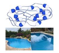 Swimming Pool Safety Braided Rope and Float Kit, 36-1980 In Swim Lane Line Floating Barrier with Bi-Tone Floating Buoys & 2 Hooks(69Ft/21.03m)