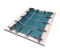 Swimming Pool Safety Cover,Winter Pool Safety Cover - Rectangular In-Ground Swimming Pool Protector, 33ft to 12ft Solid Mesh with Brass Anchors & Hardware, Ultimate Winter Protection.