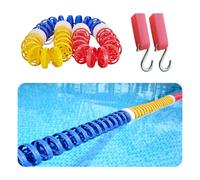 Swimming Pool Safety Divider Rope with Float Line and Stainless Steel Hooks for Public Pools and Water Parks