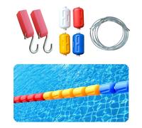 Swimming Pool Safety Divider Rope with Floats, 12m Lane Line for Water Parks & Beaches - Steel Wire Rope for Wave Breaking and Protection