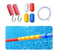 Swimming Pool Safety Divider Rope with Floats, 12m Lane Line for Water Parks & Beaches - Steel Wire Rope for Wave Breaking and Protection